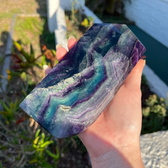 ❌SOLD❌ 6.77in Fluorite Tower Obelisk Point - Picture 3 of 7